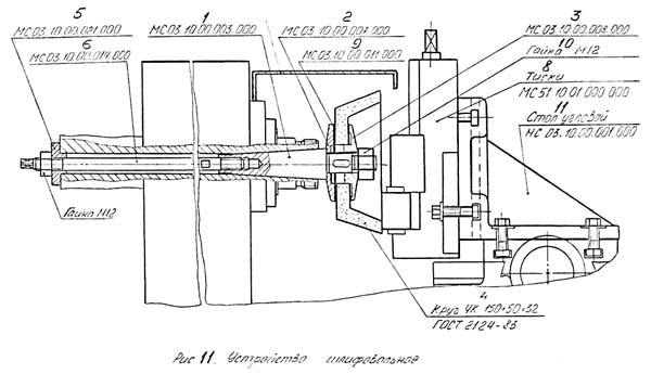 Шлифовальное пристрій токарно-гвинторізного верстата МС-03 МС-03 Шлифовальное пристрій токарно-гвинторізного верстата
